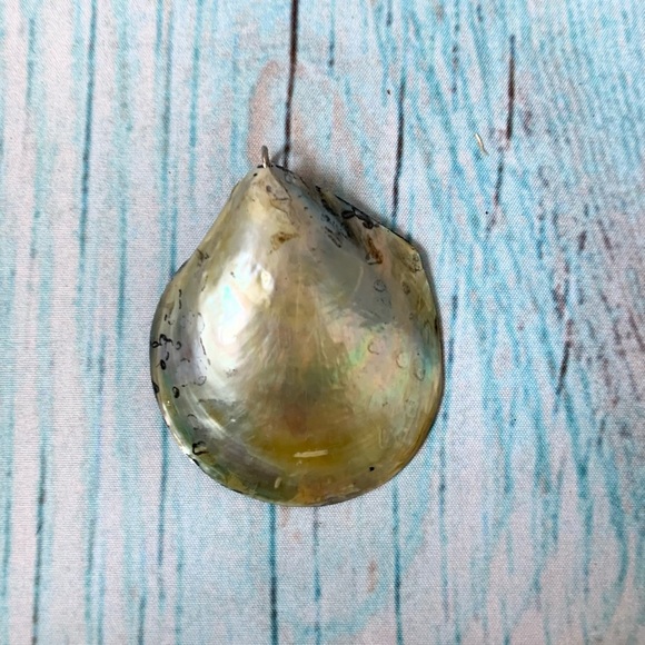 Vintage Black Teardrop Pendant with Floral Design - Picture 3 of 6